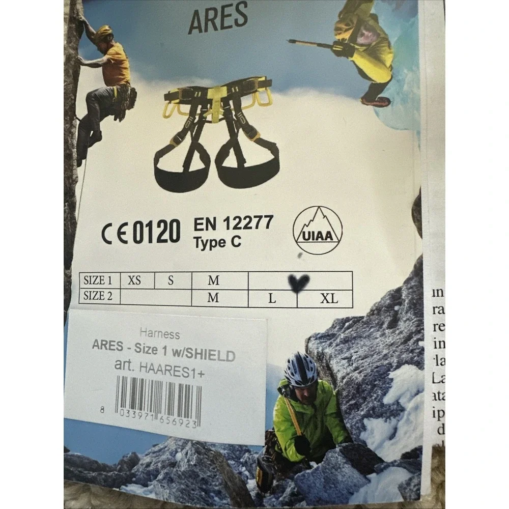 Grivel Ares Size 1 L/XL Harness With Shield NWT